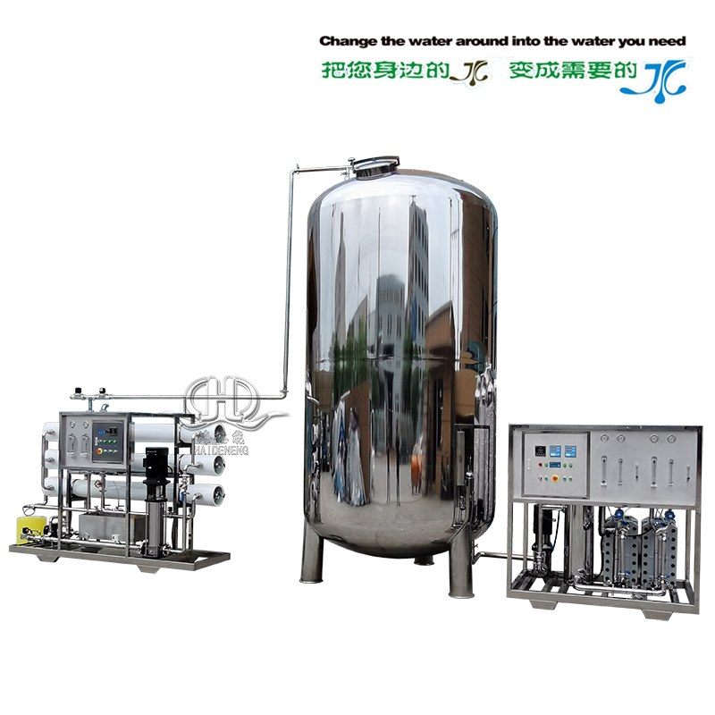 6噸全自動反滲透+EDI超純水設備帶10噸水箱 6噸全自動反滲透+EDI超純水設備帶10噸水箱